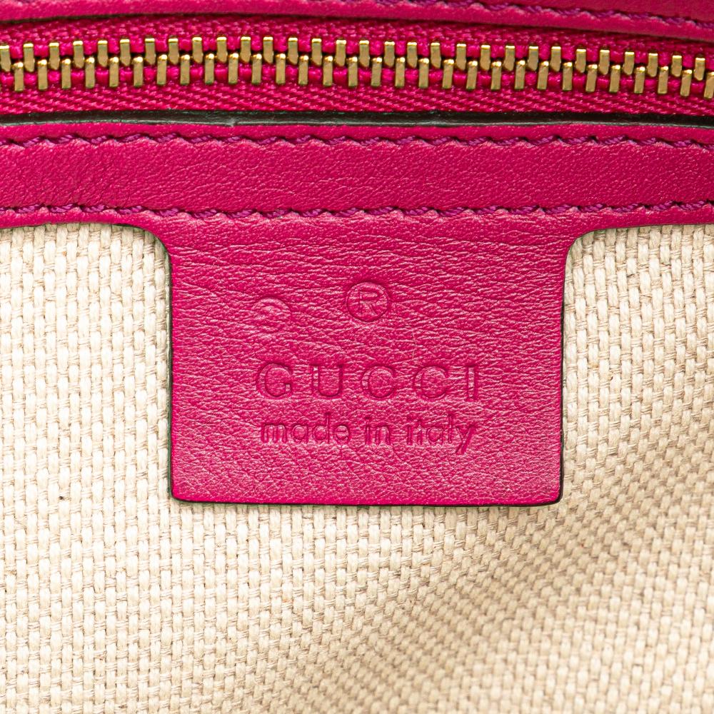 Gucci AB Gucci Pink Dark Pink Patent Leather Leather Patent Soho Chain Zip Shoulder Bag Italy