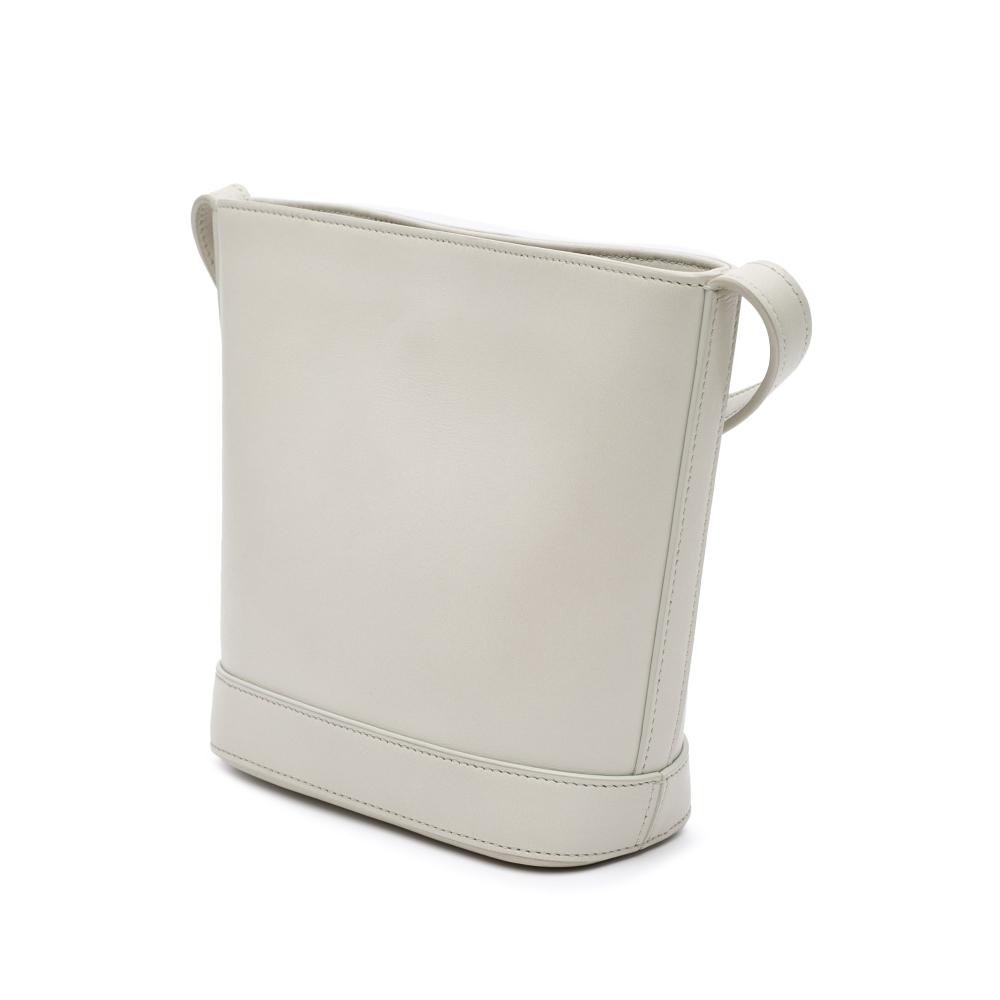 Celine AB Celine Gray Light Gray Calf Leather Small Smooth skin Cuir Triomphe Bucket Bag Italy