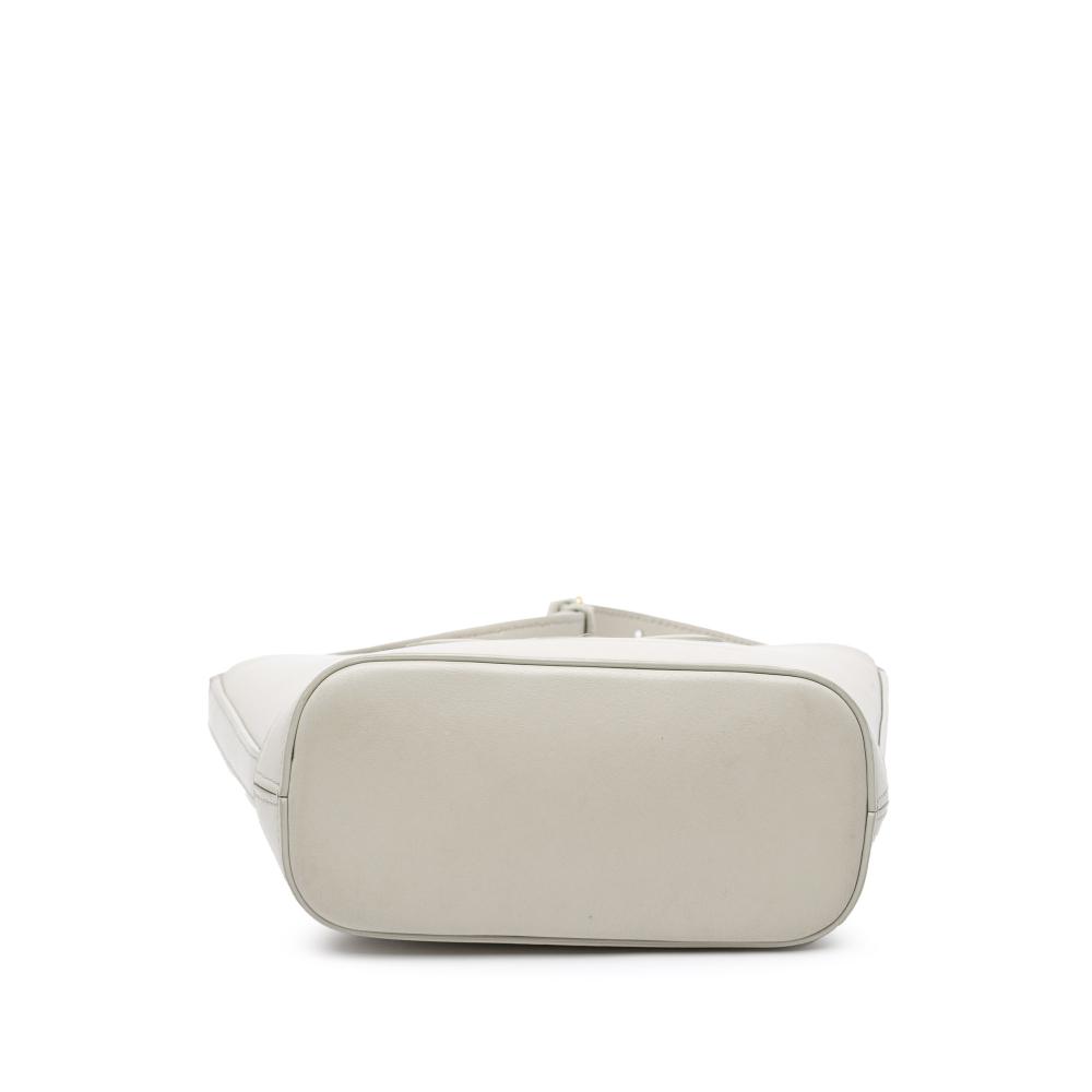 Celine AB Celine Gray Light Gray Calf Leather Small Smooth skin Cuir Triomphe Bucket Bag Italy