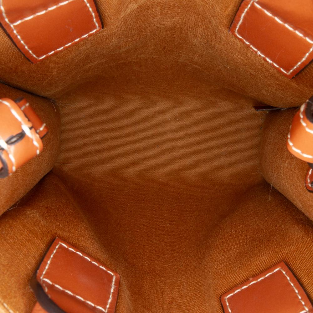 Celine B Celine White Coated Canvas Fabric Mini Triomphe Vertical Cabas Satchel Italy