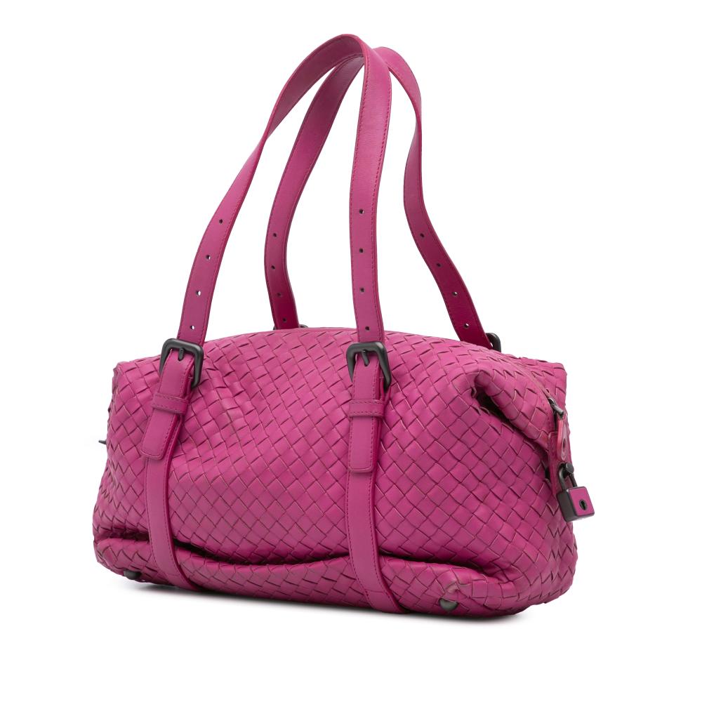 Bottega Veneta B Bottega Veneta Pink Dark Pink Nappa Leather Leather Nappa Intrecciato Montaigne Shoulder Bag Italy