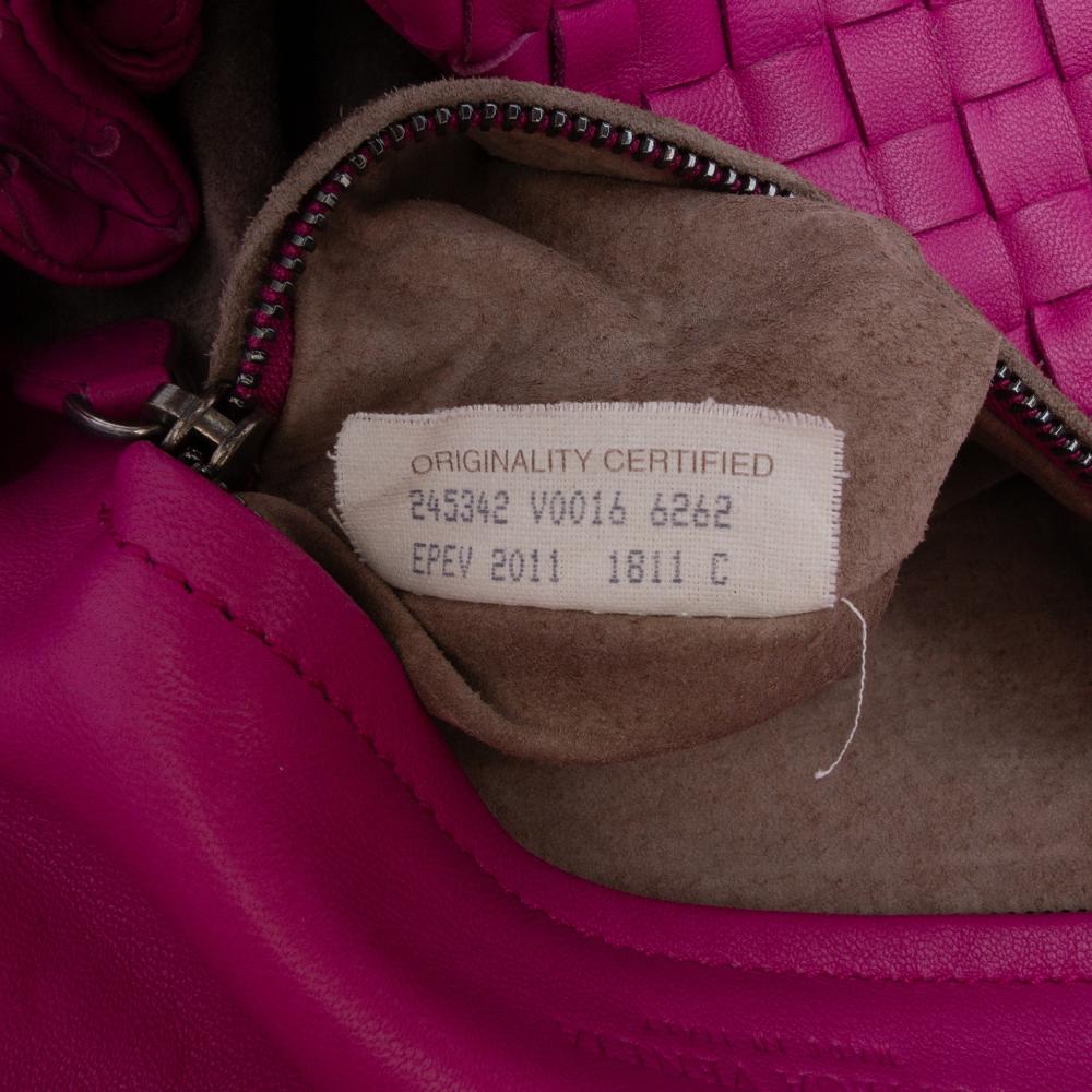 Bottega Veneta B Bottega Veneta Pink Hot Pink Nappa Leather Leather Nappa Intrecciato Flap Crossbody Italy