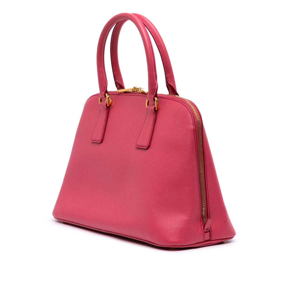 Prada B Prada Pink Saffiano Leather Medium Lux Promenade Satchel Italy