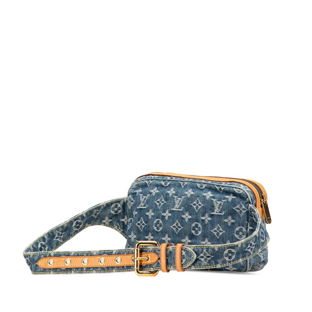 Louis Vuitton B Louis Vuitton Blue Denim Fabric Monogram Bum Bag France