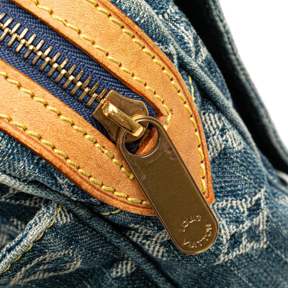 Louis Vuitton B Louis Vuitton Blue Denim Fabric Monogram Bum Bag France