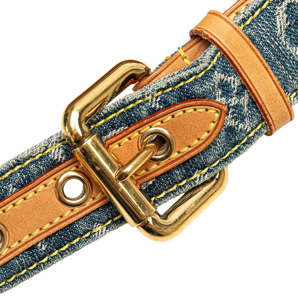 Louis Vuitton B Louis Vuitton Blue Denim Fabric Monogram Bum Bag France