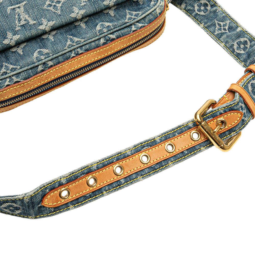 Louis Vuitton B Louis Vuitton Blue Denim Fabric Monogram Bum Bag France