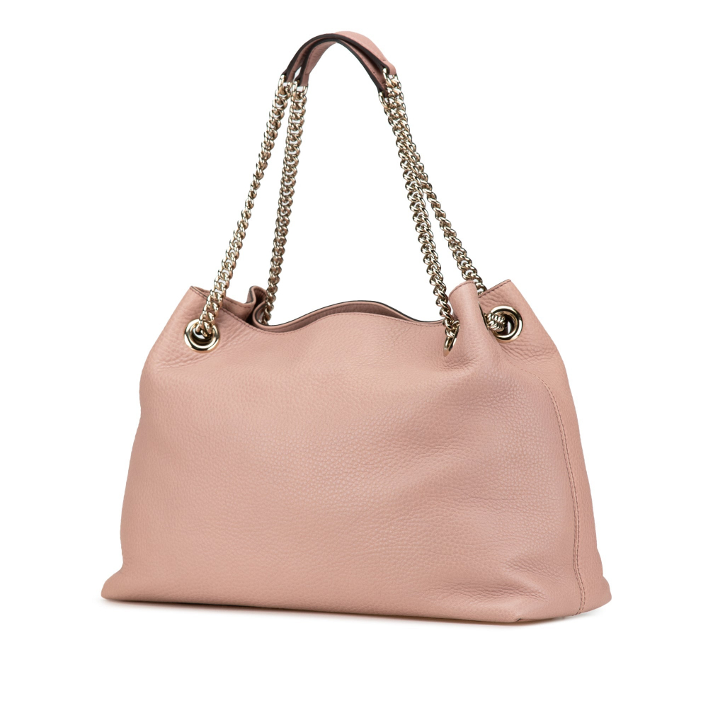 Gucci Soho Leather Shoulder Bag Pink