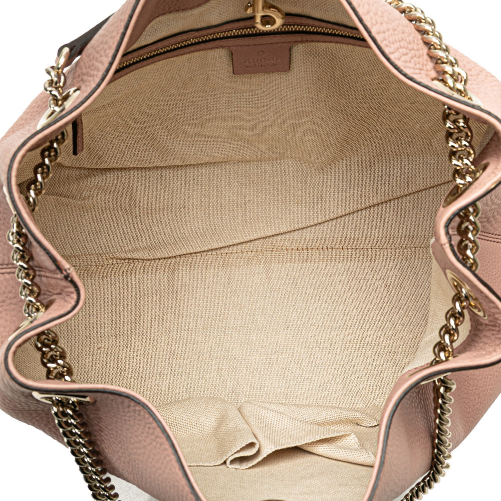 Gucci Soho Leather Shoulder Bag Pink
