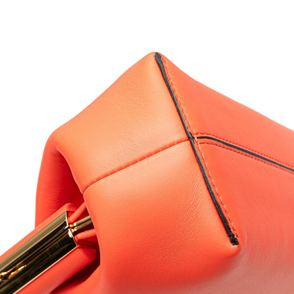 Fendi AB Fendi Orange Nappa Leather Leather Small Nappa Fendi First Crossbody Italy