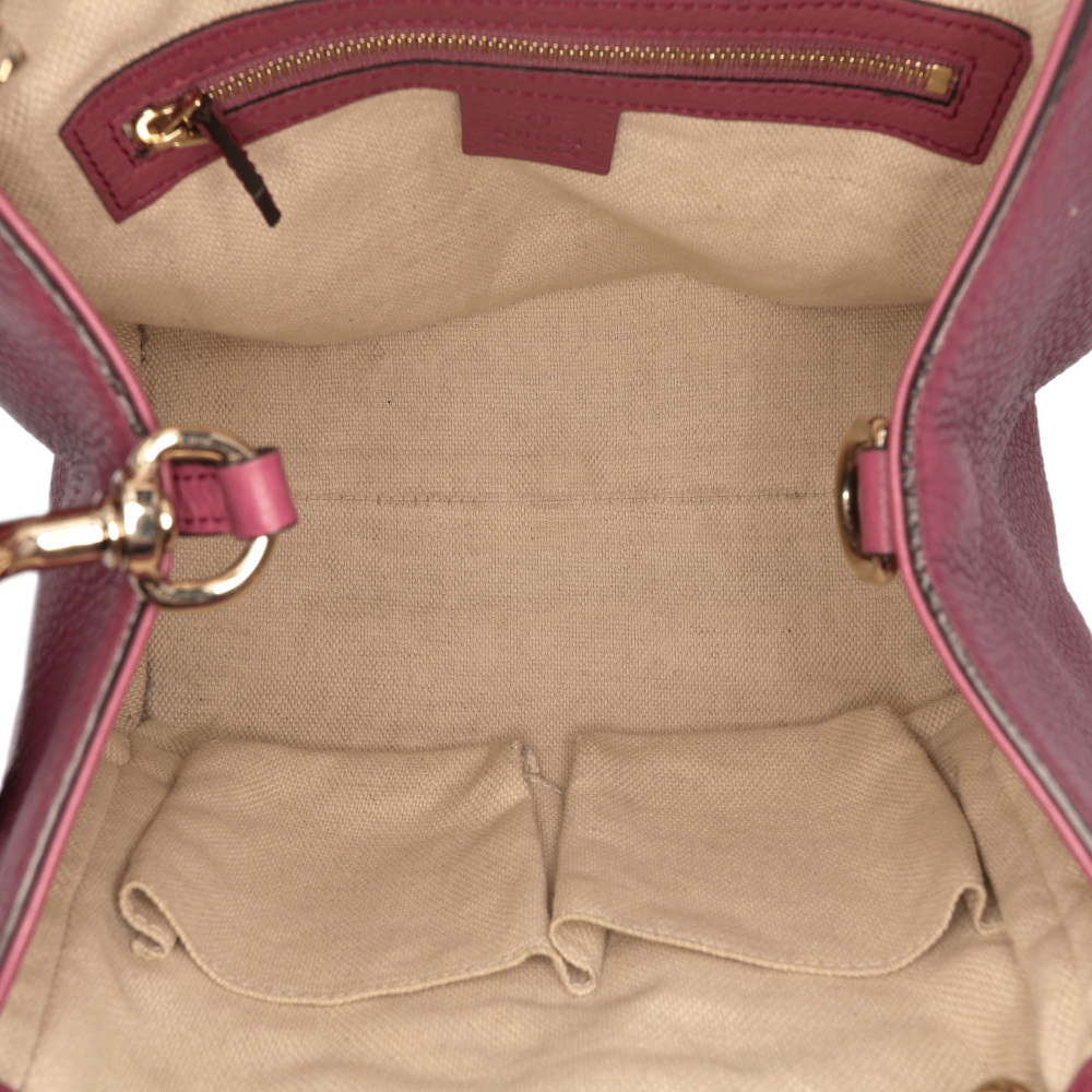 Gucci Soho Small Leather Hobo Shoulder Bag Pink