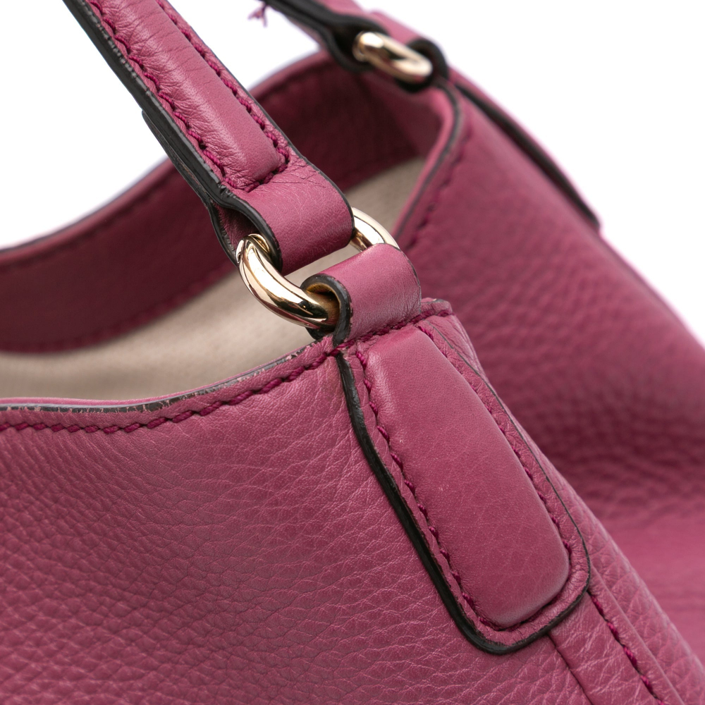 Gucci Soho Small Leather Hobo Shoulder Bag Pink