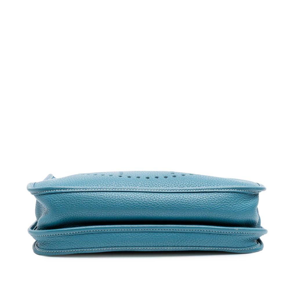 Hermès B Hermès Blue Denim Calf Leather Clemence Evelyne III 29 France