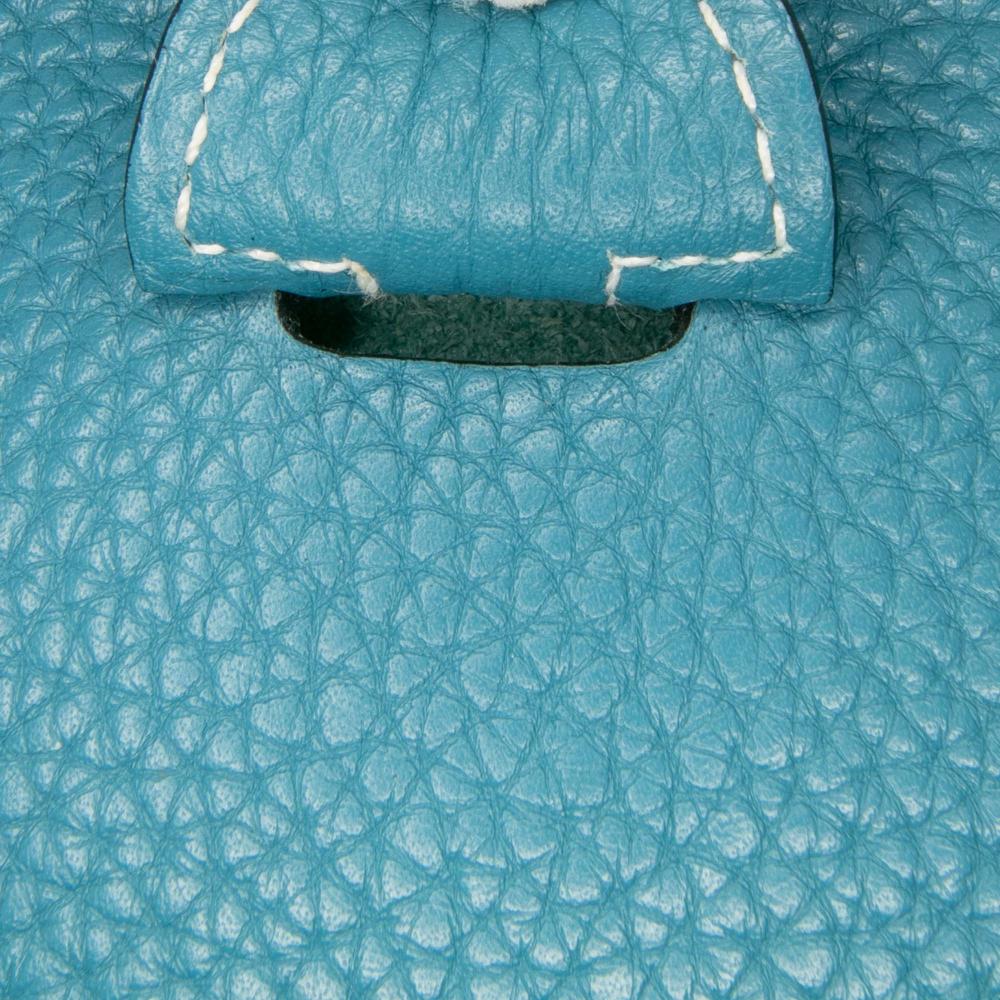 Hermès B Hermès Blue Denim Calf Leather Clemence Evelyne III 29 France