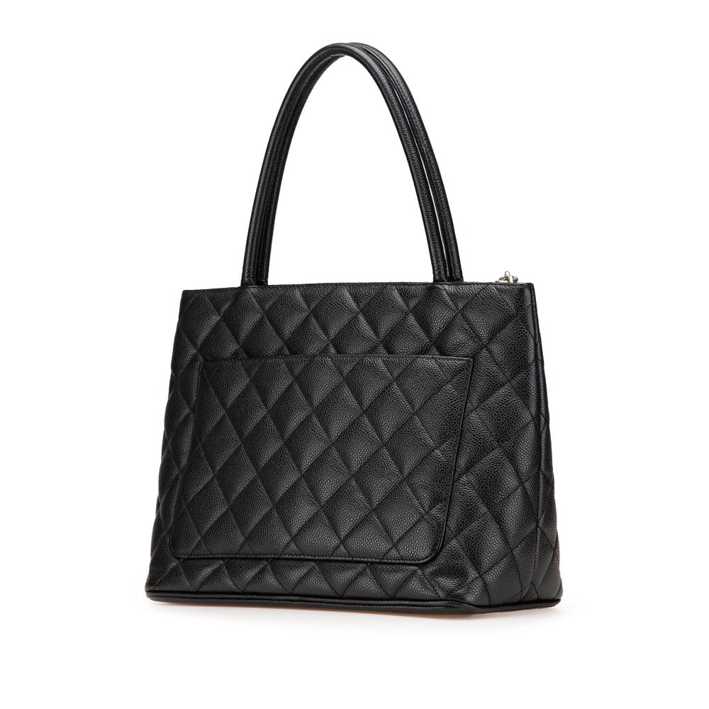 Chanel B Chanel Black Caviar Leather Leather Caviar Medallion Tote Italy