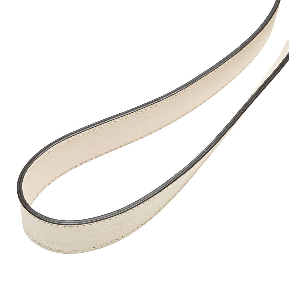 Gucci AB Gucci White Calf Leather Small Sylvie Satchel Italy