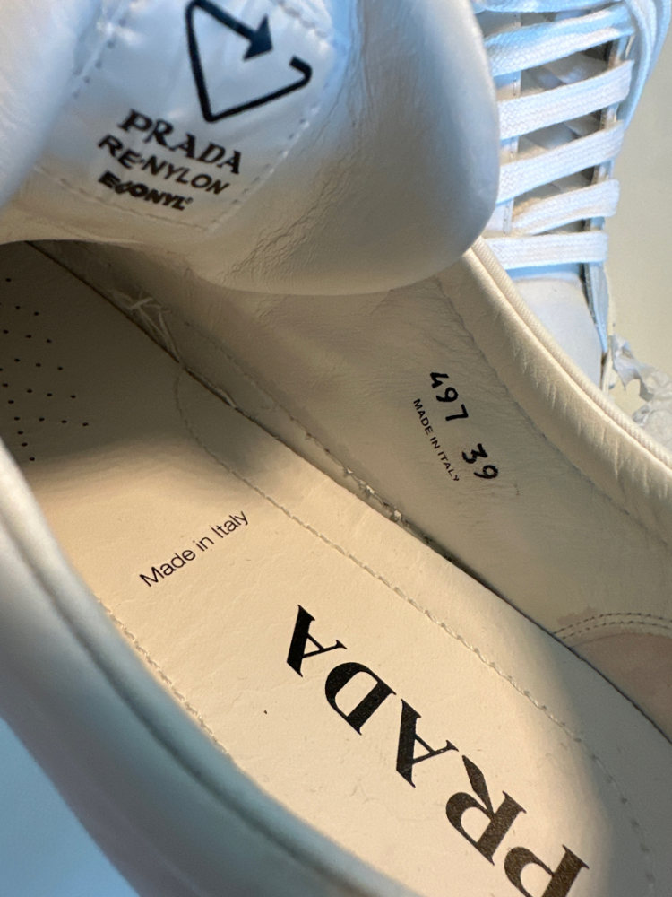 Prada Nylon white sneakers