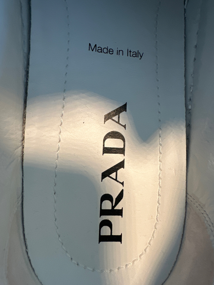 Prada Nylon white sneakers