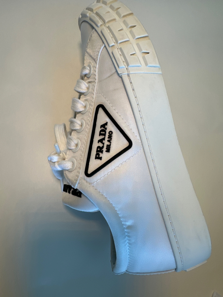 Prada Nylon white sneakers