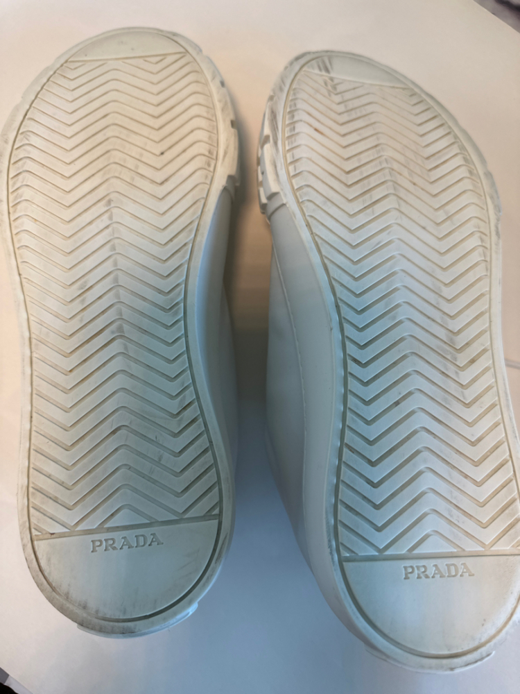 Prada Nylon white sneakers