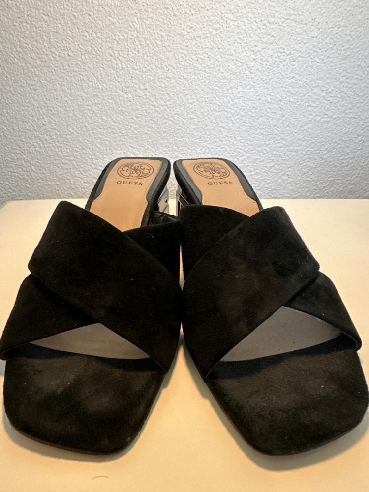 Guess Sandales noires à logo