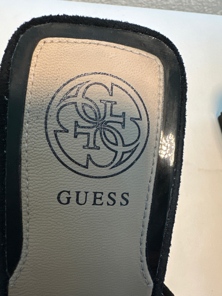 Guess Sandales noires à logo