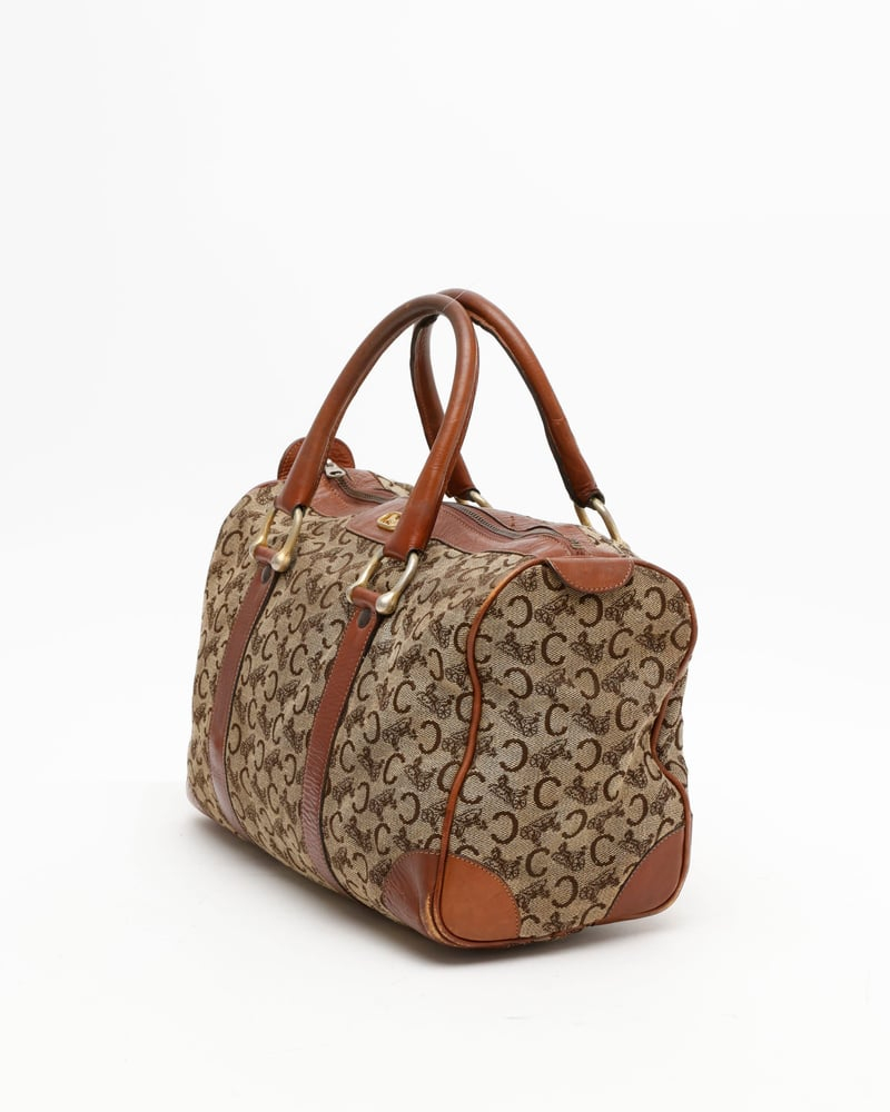 Celine Céline C Horse Carriage Macadam Boston Bag