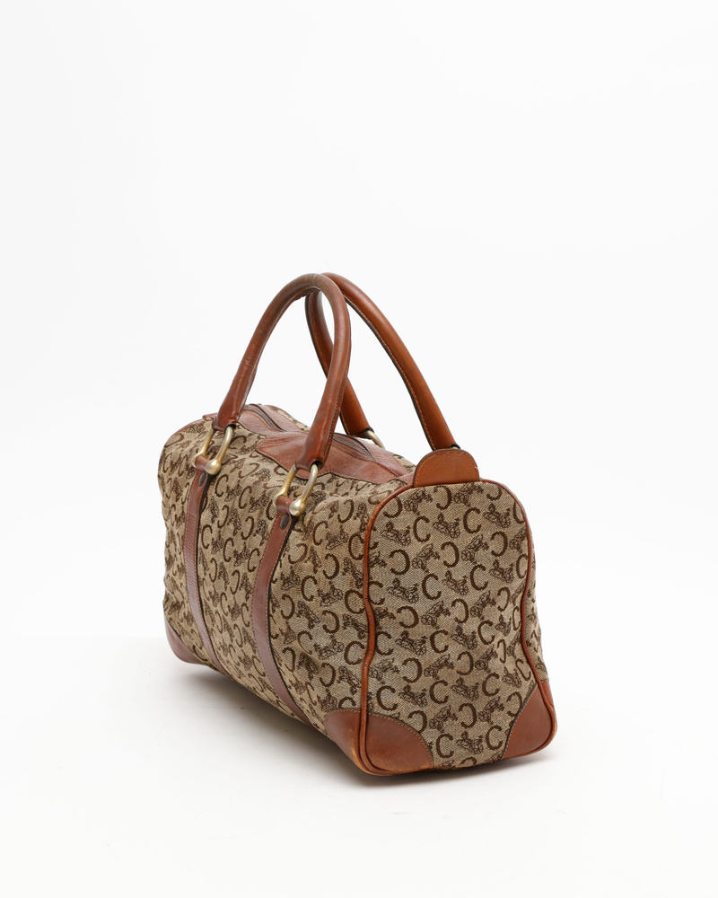 Celine Céline C Horse Carriage Macadam Boston Bag