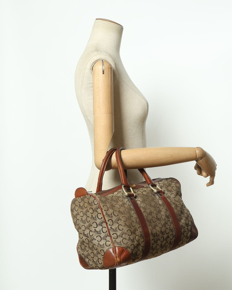 Celine Céline C Horse Carriage Macadam Boston Bag