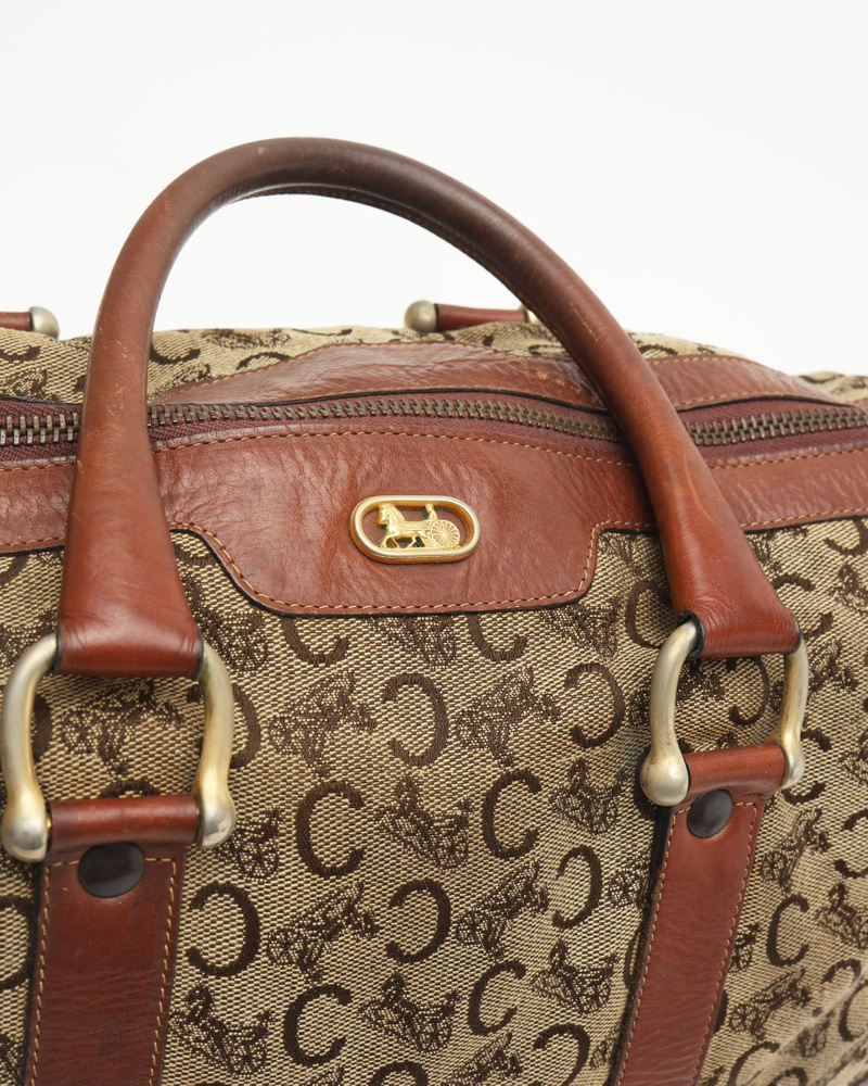 Celine Céline C Horse Carriage Macadam Boston Bag