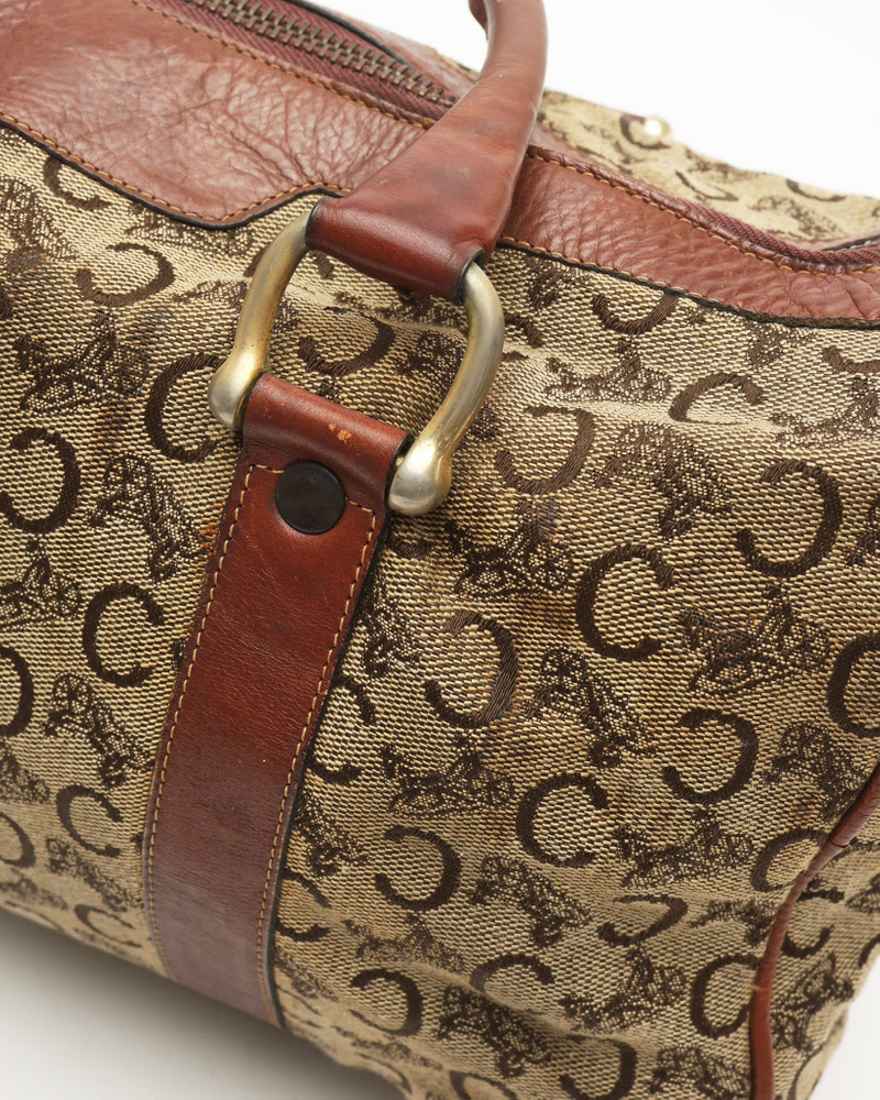 Celine Céline C Horse Carriage Macadam Boston Bag