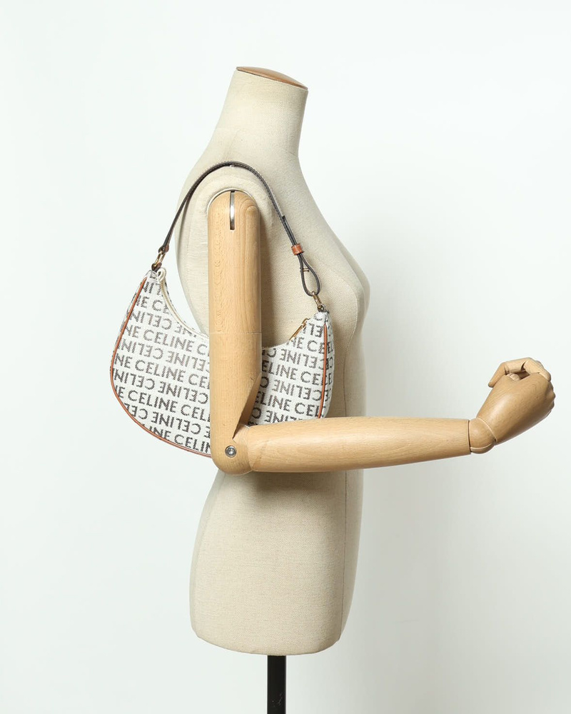Celine Céline Ava Canvas Shoulder Bag