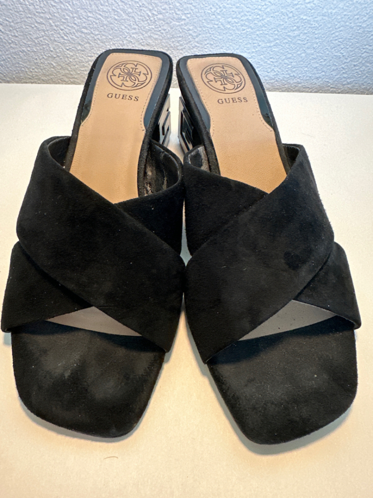 Guess Sandales noires à logo