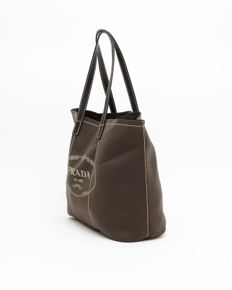 Prada Neoprene Logo Tote Bag