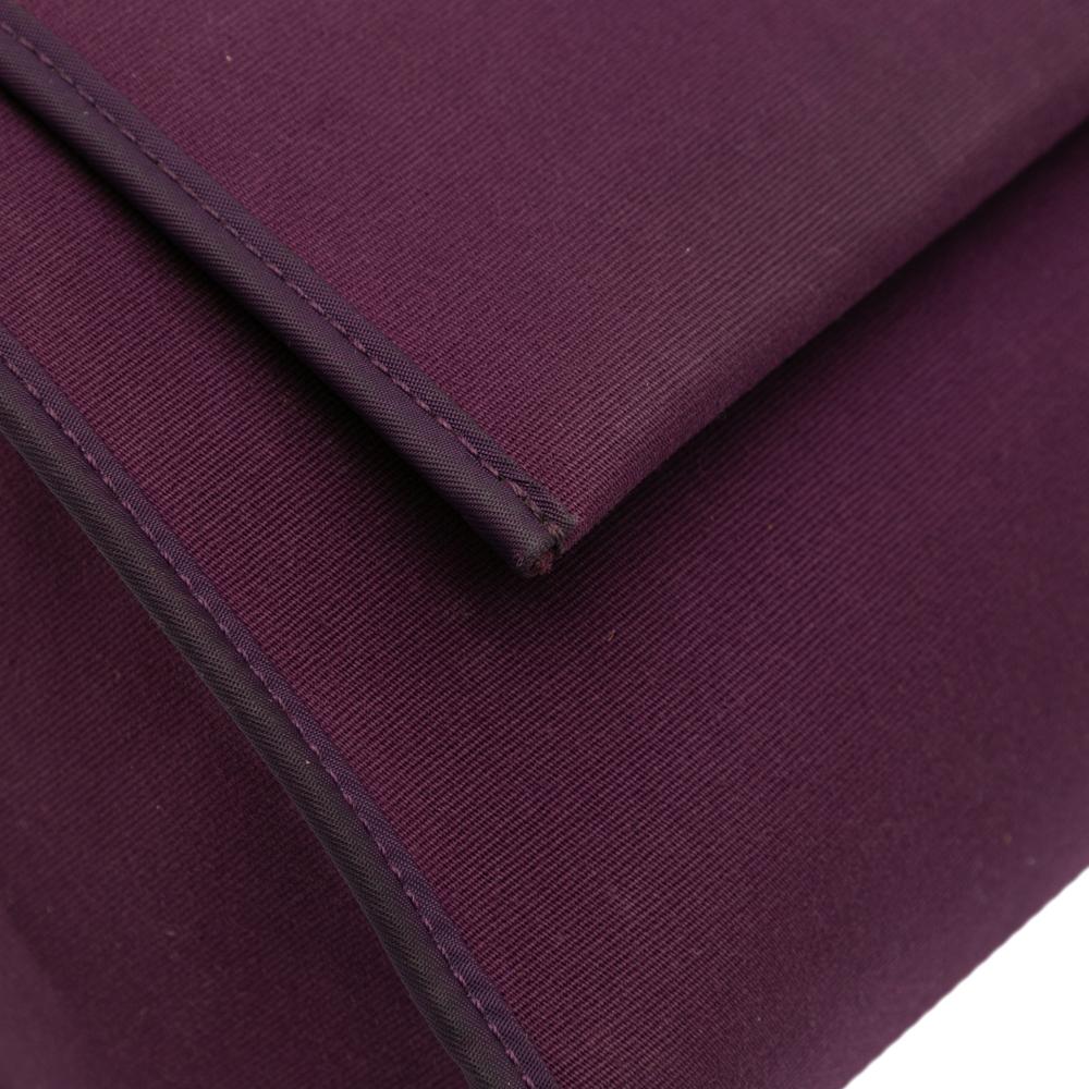 Hermès B Hermès Purple Plum with Brown Canvas Fabric Toile Herbag Zip 31 France