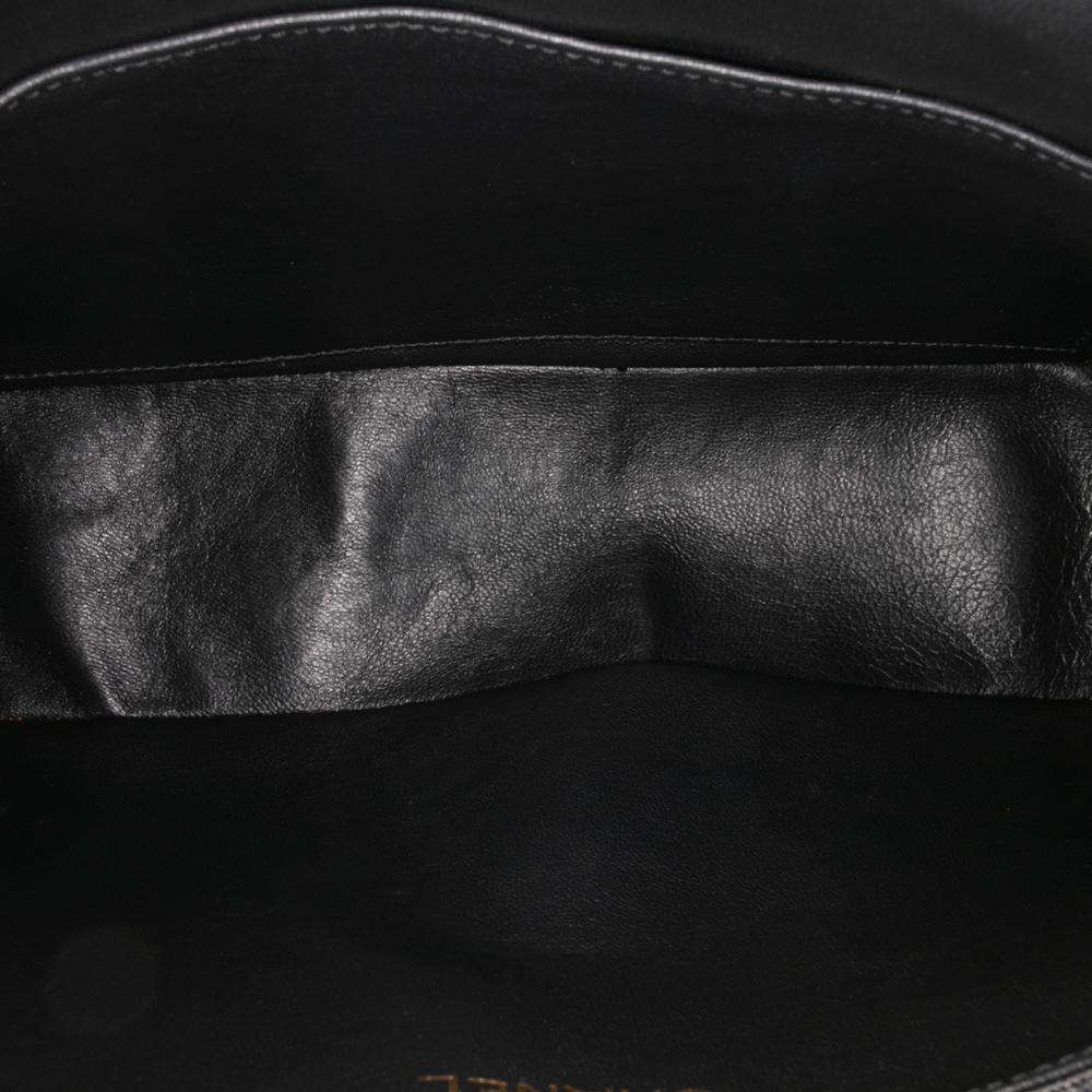 Chanel B Chanel Gray Cotton Fabric CC Chevron Jersey Camera Bag Italy