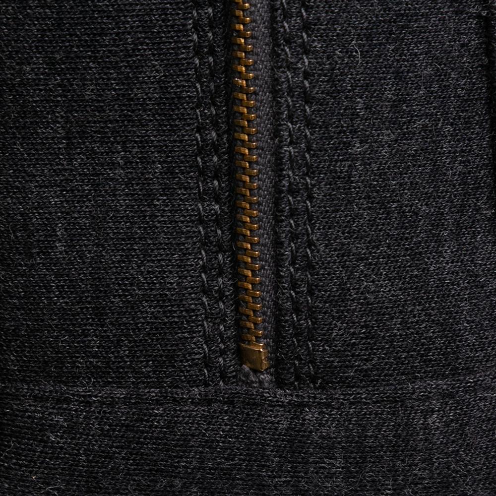 Chanel B Chanel Gray Cotton Fabric CC Chevron Jersey Camera Bag Italy