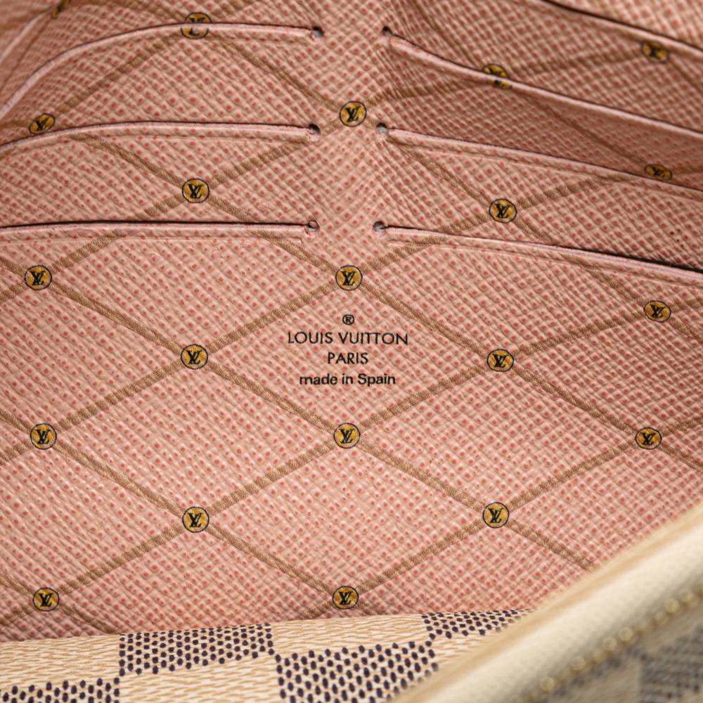 Louis Vuitton AB Louis Vuitton White Damier Canvas Canvas Damier Azur Summer Trunks Pochette Weekend Spain