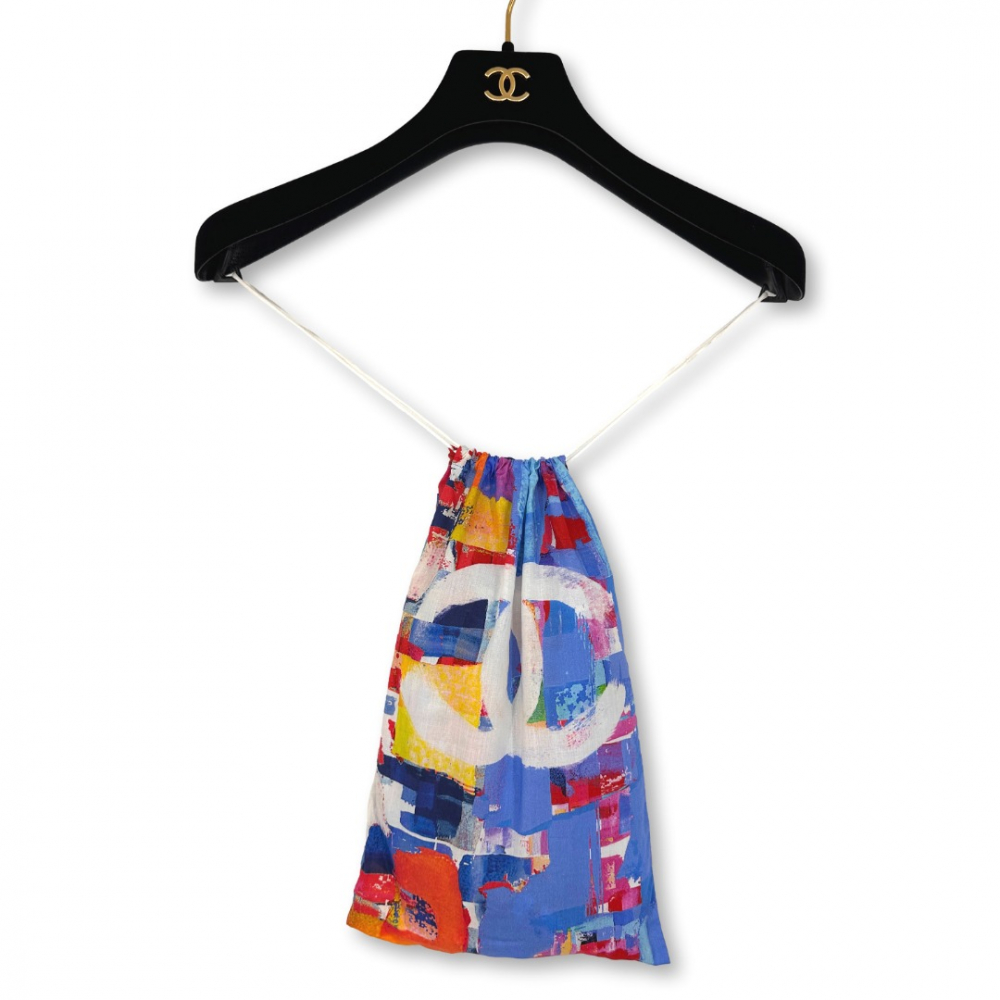 Chanel écharpe en coton imprimé XL SS 2016