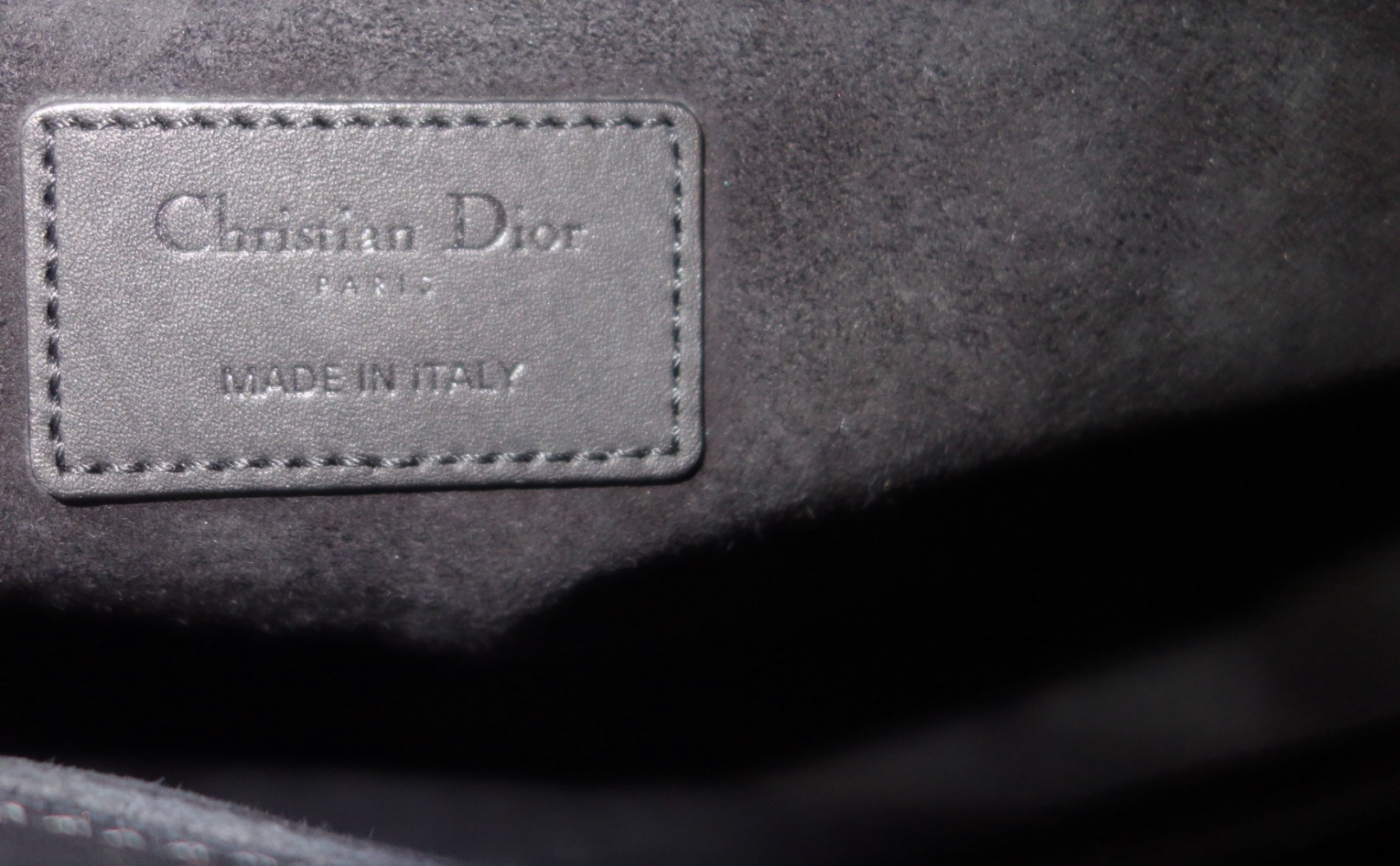 Christian Dior Lady Dior ultramatte black large bag