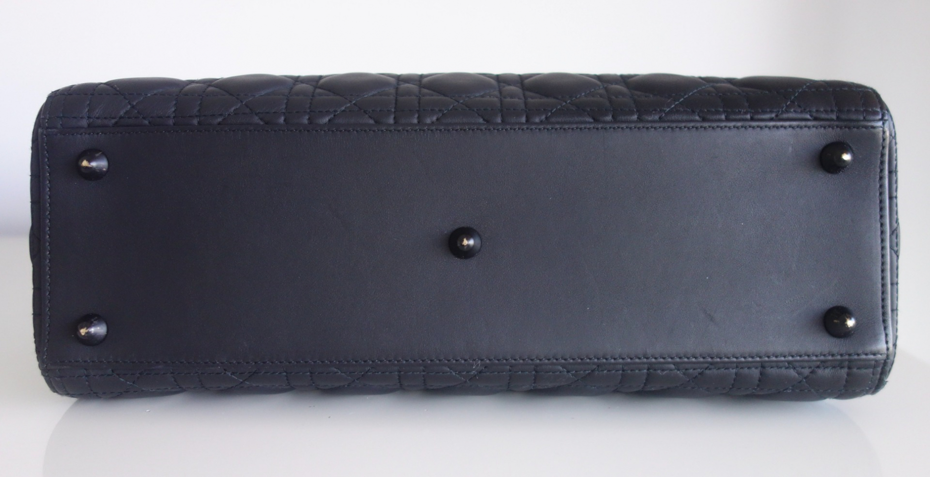 Christian Dior Lady Dior ultramatte black large bag