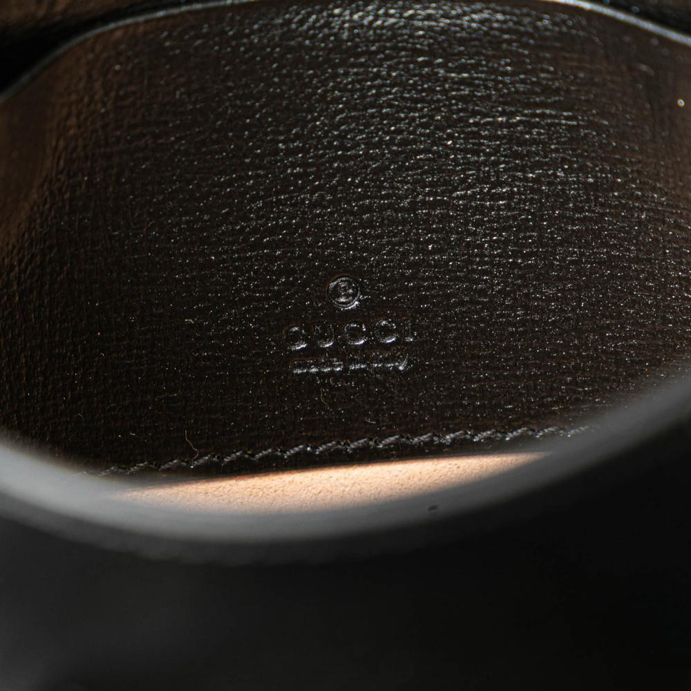 Gucci B Gucci Black Calf Leather Mini Horsebit 1955 Web Satchel Italy