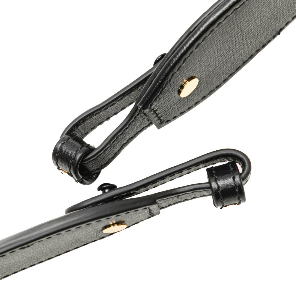 Gucci B Gucci Black Calf Leather Mini Horsebit 1955 Web Satchel Italy