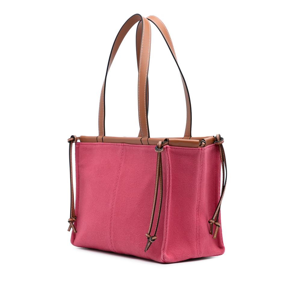 Loewe B LOEWE Pink Canvas Fabric Small Cushion Tote Portugal