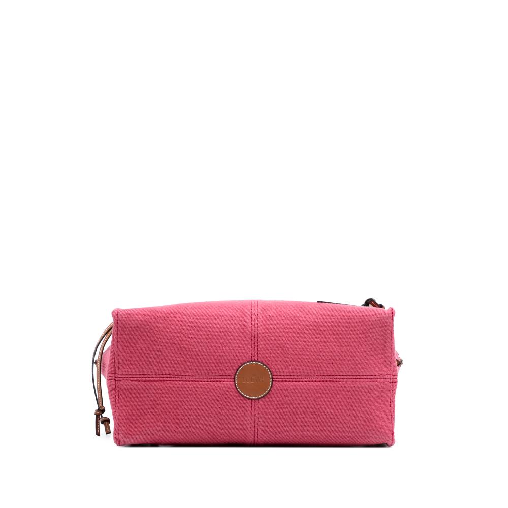 Loewe B LOEWE Pink Canvas Fabric Small Cushion Tote Portugal