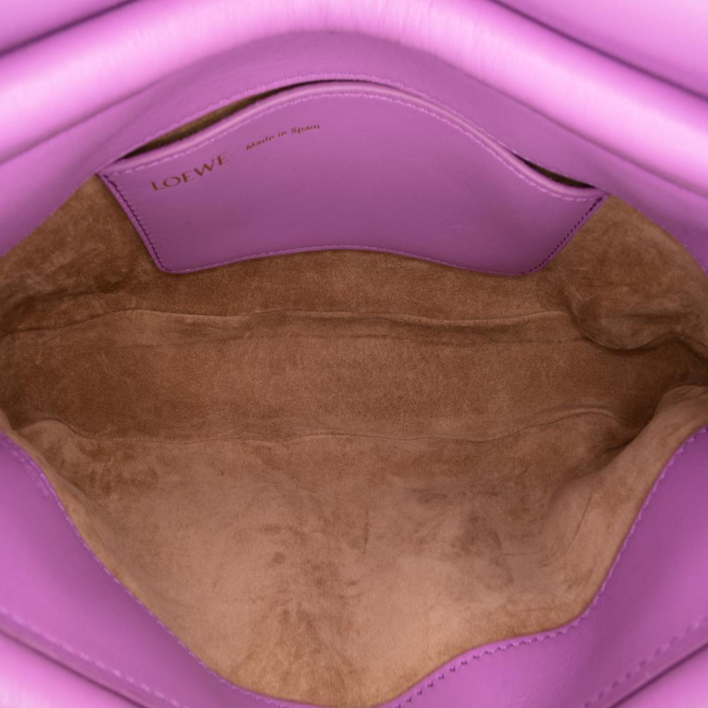 Loewe AB LOEWE Purple Lilac Calf Leather Shiny skin Paseo Satchel Spain