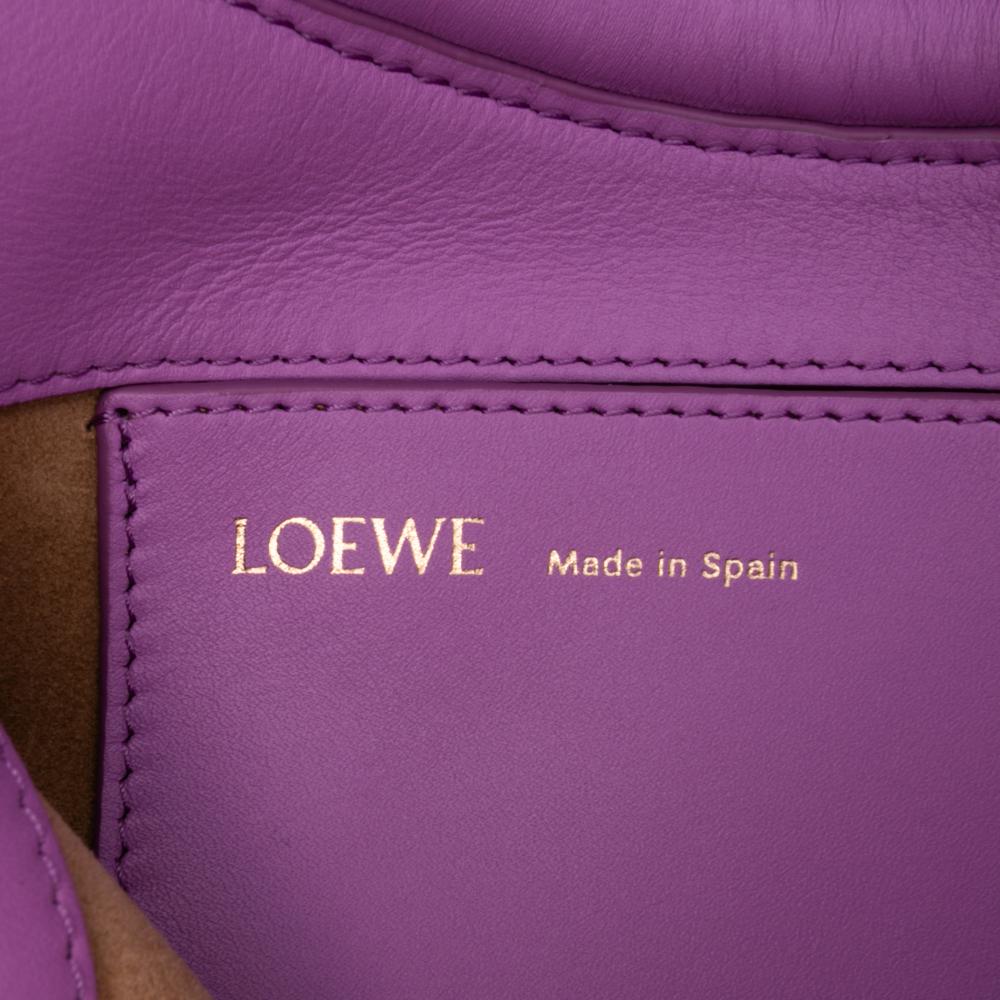 Loewe AB LOEWE Purple Lilac Calf Leather Shiny skin Paseo Satchel Spain