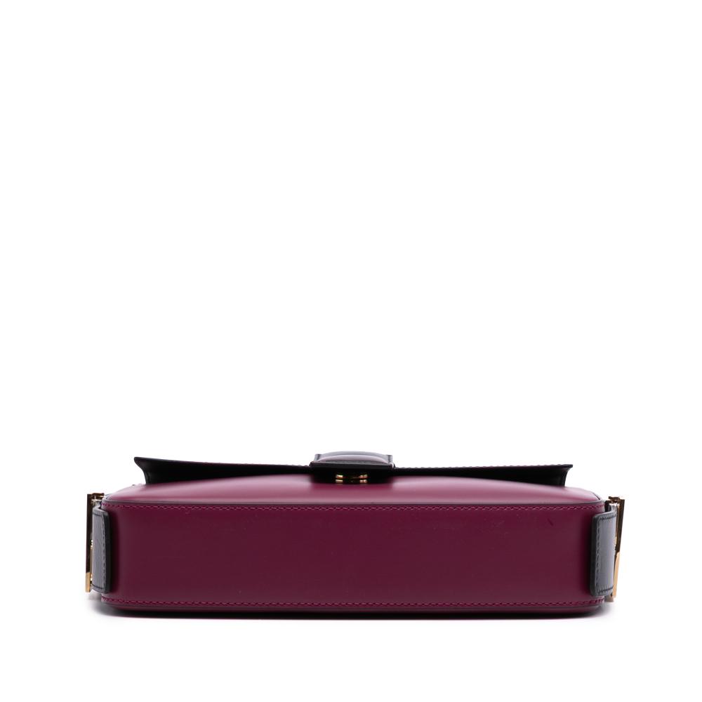 Fendi B Fendi Red Burgundy Nappa Leather Leather Stefano Pilati Nappa Twist Baguette Satchel Italy