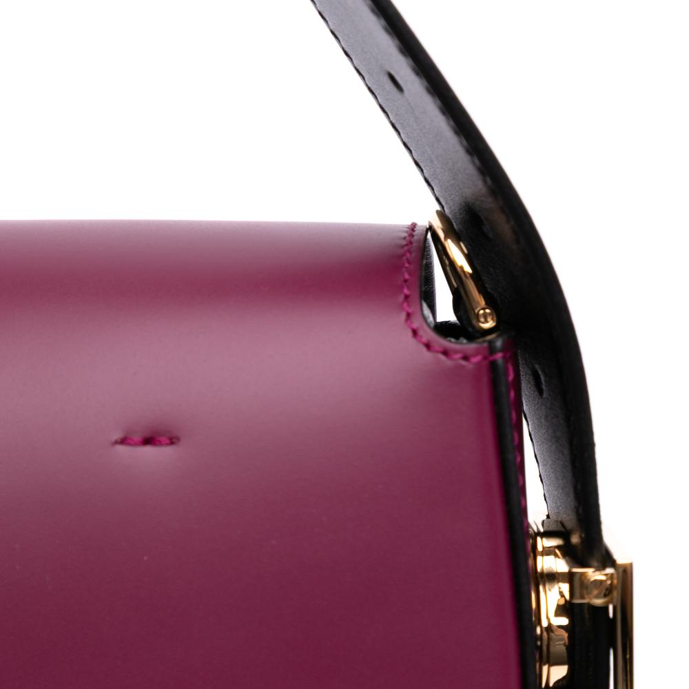 Fendi B Fendi Red Burgundy Nappa Leather Leather Stefano Pilati Nappa Twist Baguette Satchel Italy