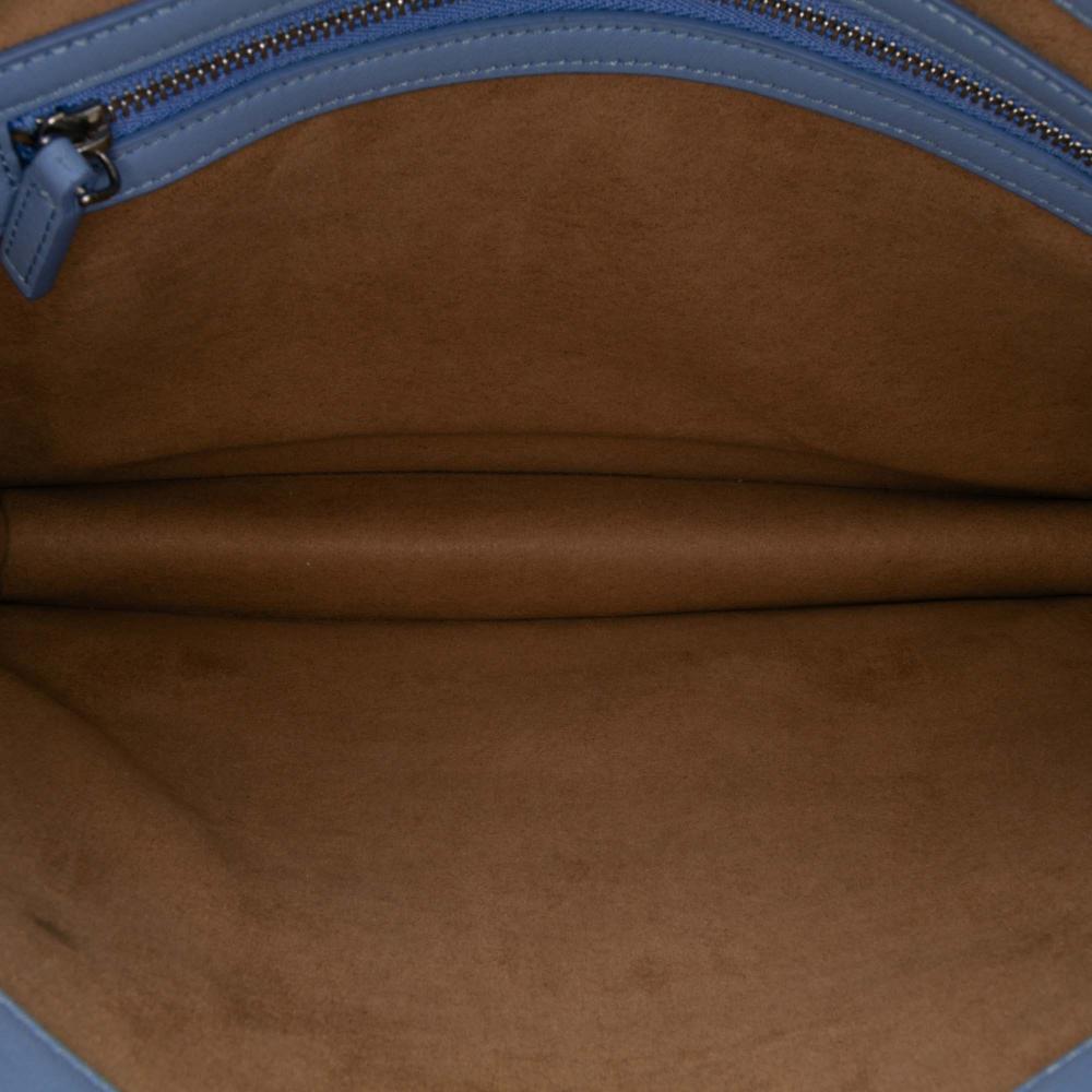 MCM B MCM Blue Light Blue Calf Leather Aren Zip Pouch Korea, South